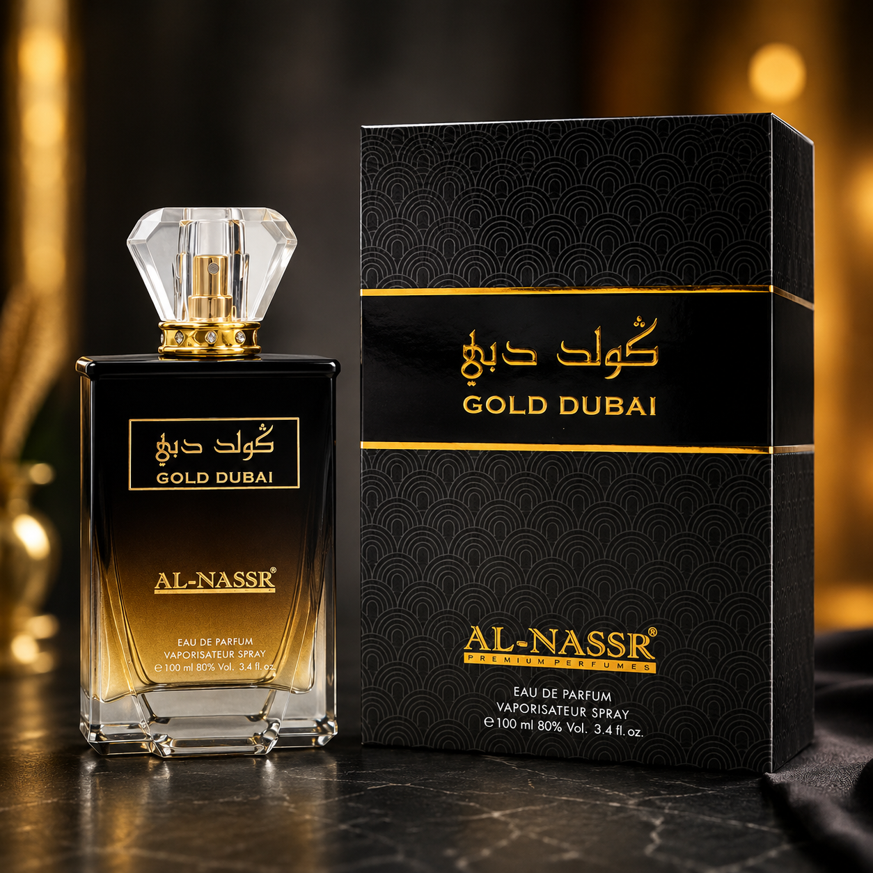 Parfum Gold Dubai Al Nassr eau de parfum avec boîte