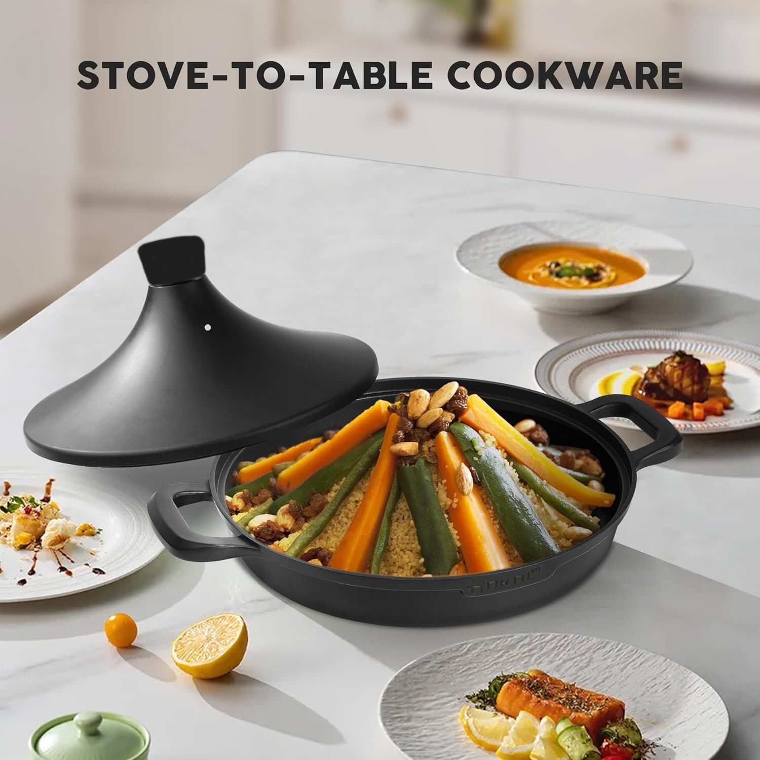 Tajine Saffron 30 cm Non stick Rose – Image 3