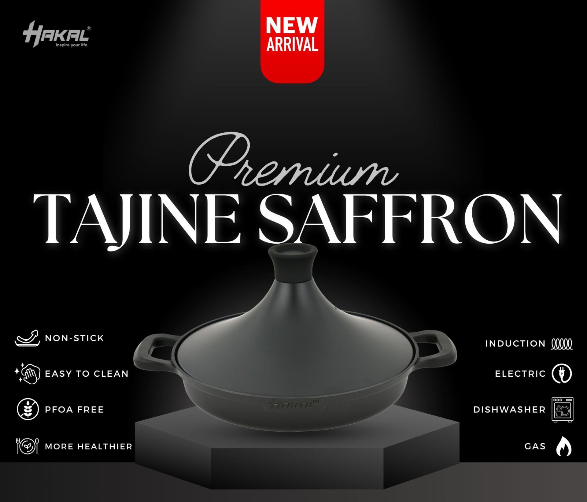 Tajine Saffron 30 cm Non stick Rose – Image 2